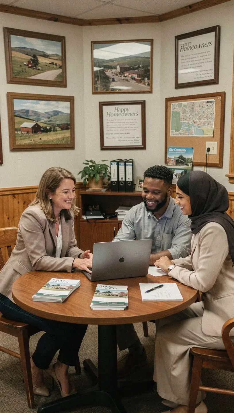 Osoba oglądająca dom w spokojnej, wiejskiej lokalizacji.