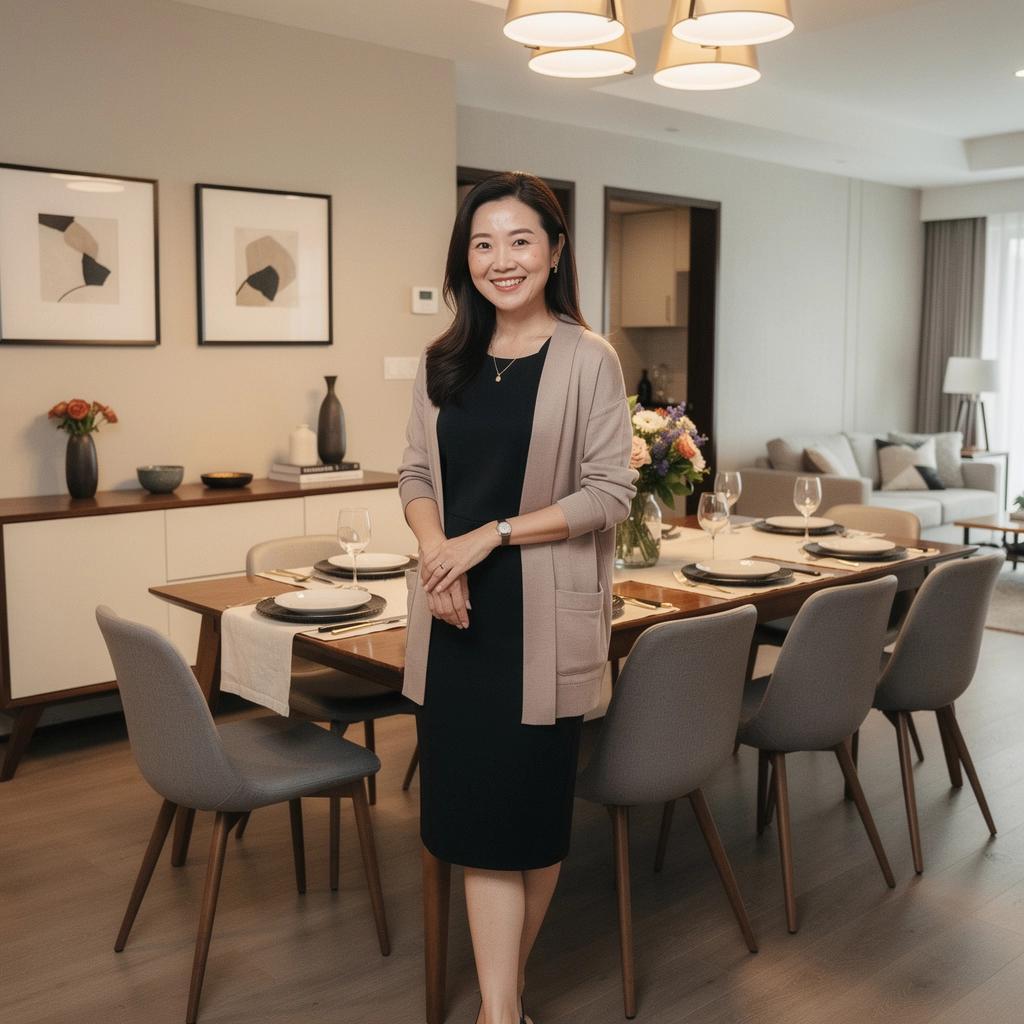 Ulica z drzewami i domami, pokazująca spokojny charakter okolicy.